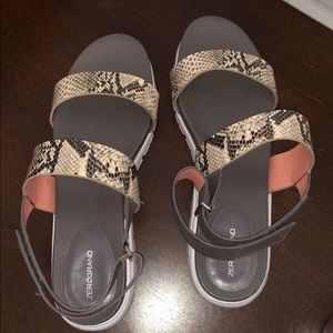 Cole Haan snakeskin platform sandals